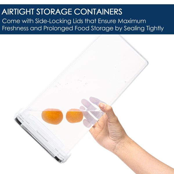 Vtopmart Airtight Food Storage Containers with Lids, 6PCS Plastic Spaghetti Container, 2.8L - Image 5
