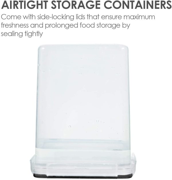 Vtopmart Large Food Storage Containers 5.2L / 176oz, Black - Image 5