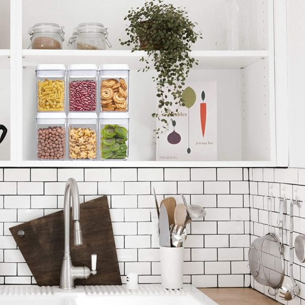 Airtight Food Storage Containers, Vtopmart 6 Pieces Small BPA Free Plastic Cereal Containers with Easy Lock Lids,for Kitchen Pantry Organization and Storage,Include 24 Labels - Image 6
