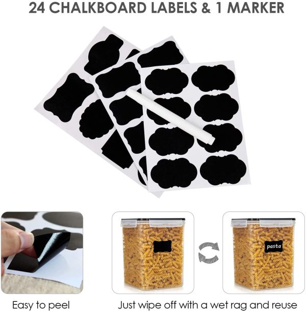 Vtopmart Large Food Storage Containers 5.2L / 176oz, Black - Image 7