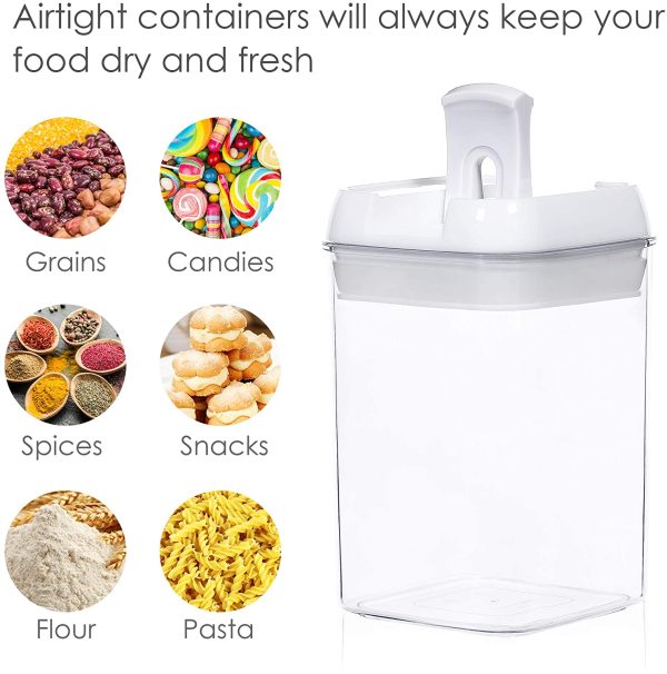 Airtight Food Storage Containers, Vtopmart 7 Pieces BPA Free Plastic Cereal Containers with Easy Lock Lids, for Kitchen Pantry Organization and Storage, Include 24 Labels - Image 4