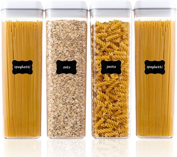 Airtight Food Storage Containers, Vtopmart 6 Pieces Mini BPA Free Plastic Containers with Easy Lock Lids, for Kitchen Pantry Organization and Storage, Include 24 Labels - Image 6
