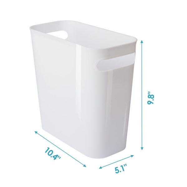Vtopmart 4 Pack Plastic Small Trash Can, 1.5 Gallon/5.7 L Office Trash Can, White Trash Bin with Built-in Handle, Slim Waste Basket for Bathroom, Bedroom, Home Office, Living Room, Kitchen - Image 5