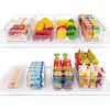 Vtopmart Set of 8 Fridge Organizer, Refrigerator Organizer Bins with Handles, Freezer Organizer Clear Organizing Bins, BPA-Free Fridge Storage Containers for Fridge, Freezer, Cabinet, Kitchen, Pantry